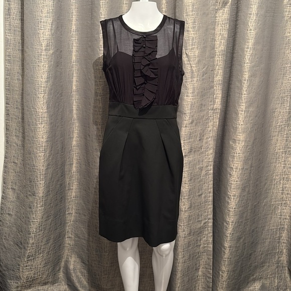 BCBGMaxAzria Black‎ Midi Dress Size 4 - Picture 2 of 11